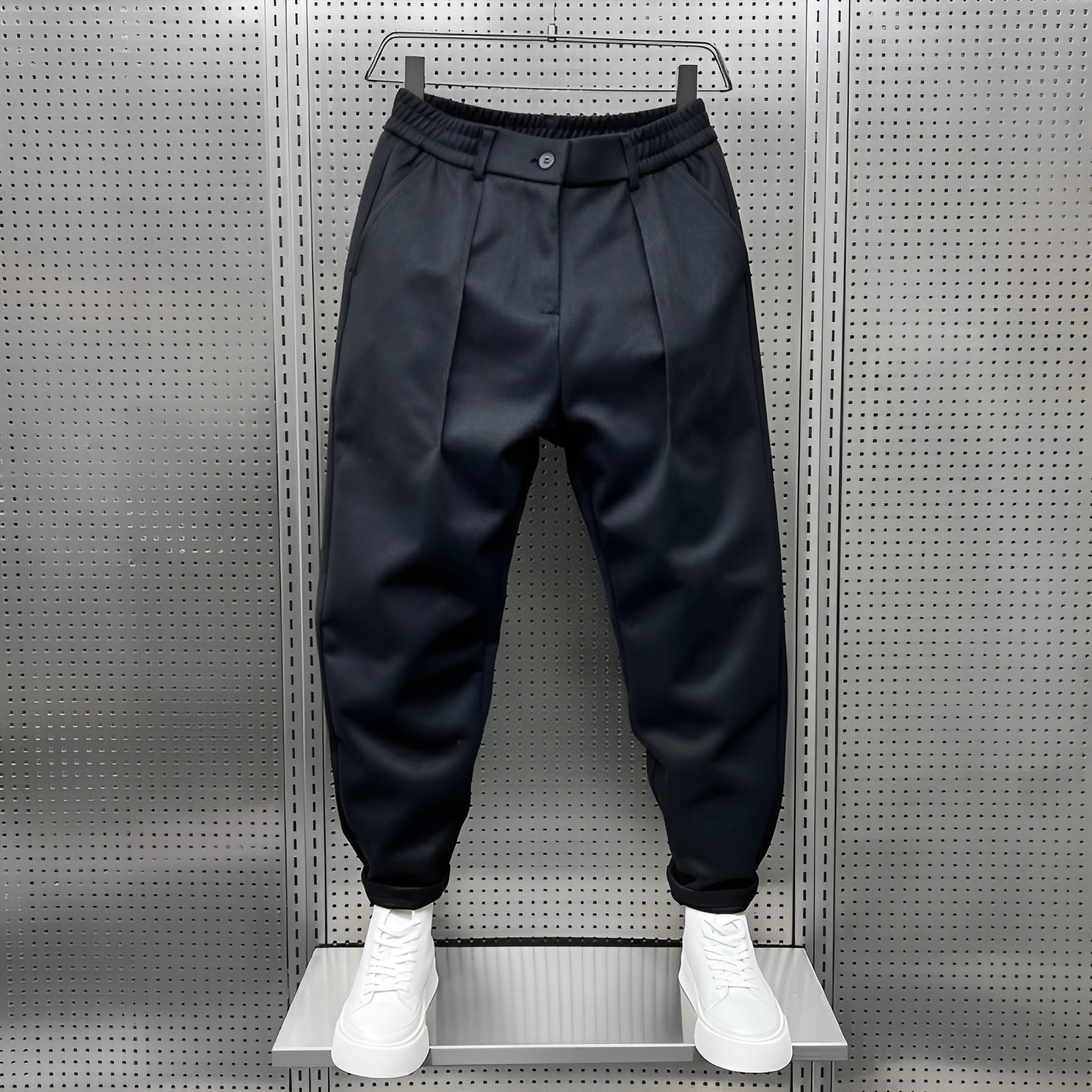 Lorenzo – Gemêleerde Tailored Broek voor Heren