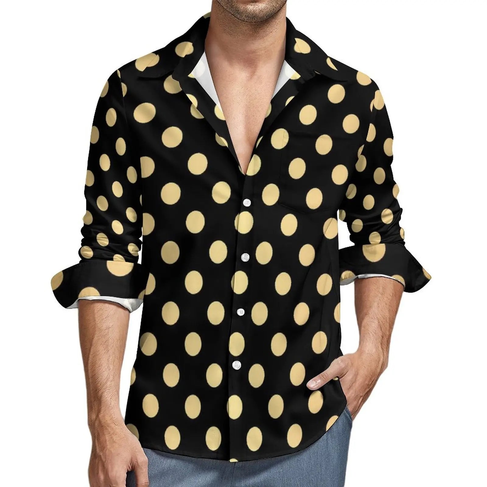 NiccolòBartoli Polka Dot Shirt Met Lange Mouwen