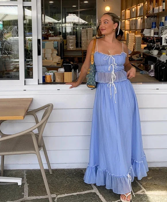 AlessiaBertoni™ Straal Maxi Jurk