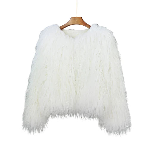 Elisa – Levendige Unisex Festival Faux Fur Jas