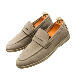 AldoRossetti Suède loafers met bandjes