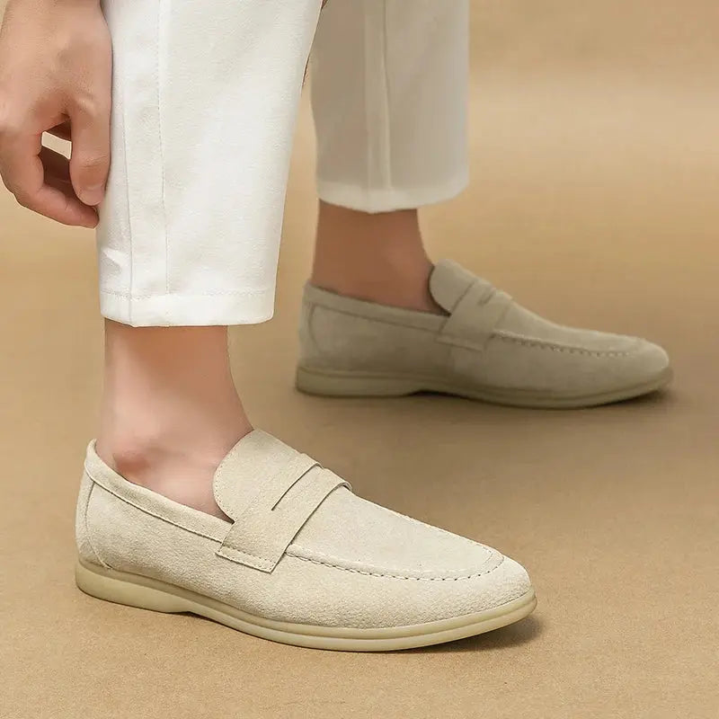 AldoRossetti Suède loafers met bandjes