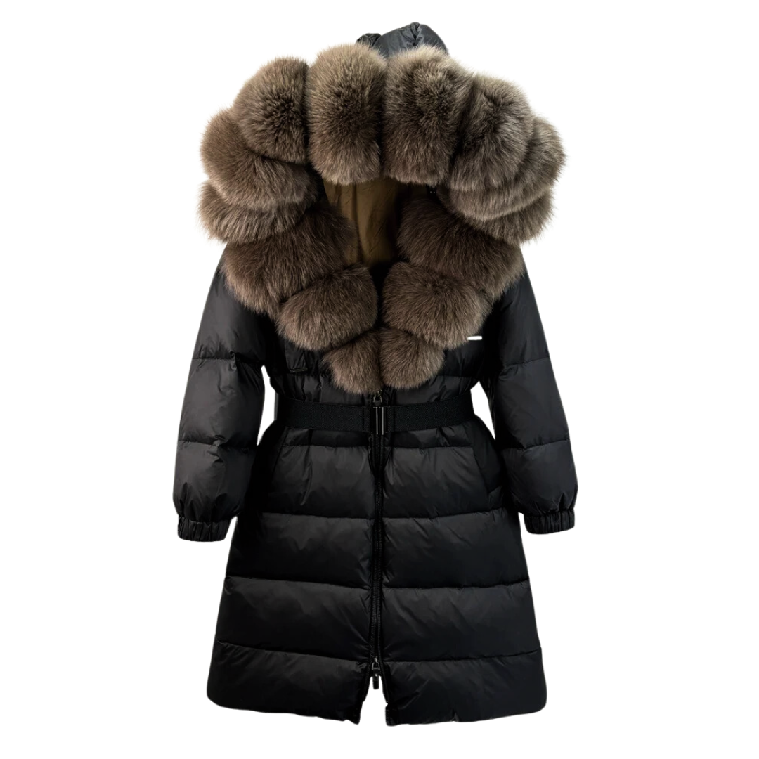 Elena – Luxe Dames Winterjas met Donsvulling