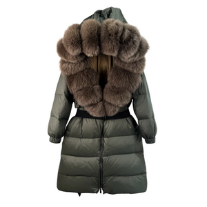 Elena – Luxe Dames Winterjas met Donsvulling