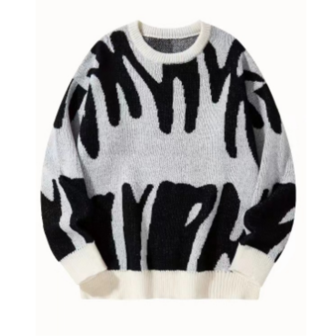 Luca – Oversized Heren Gebreide Trui met Warme Voering