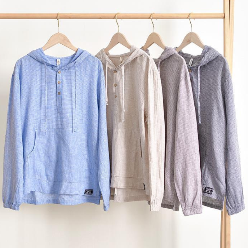 VittorioLupo Heren Shirt Met Lange Mouw Met Hoodie Voor Heren