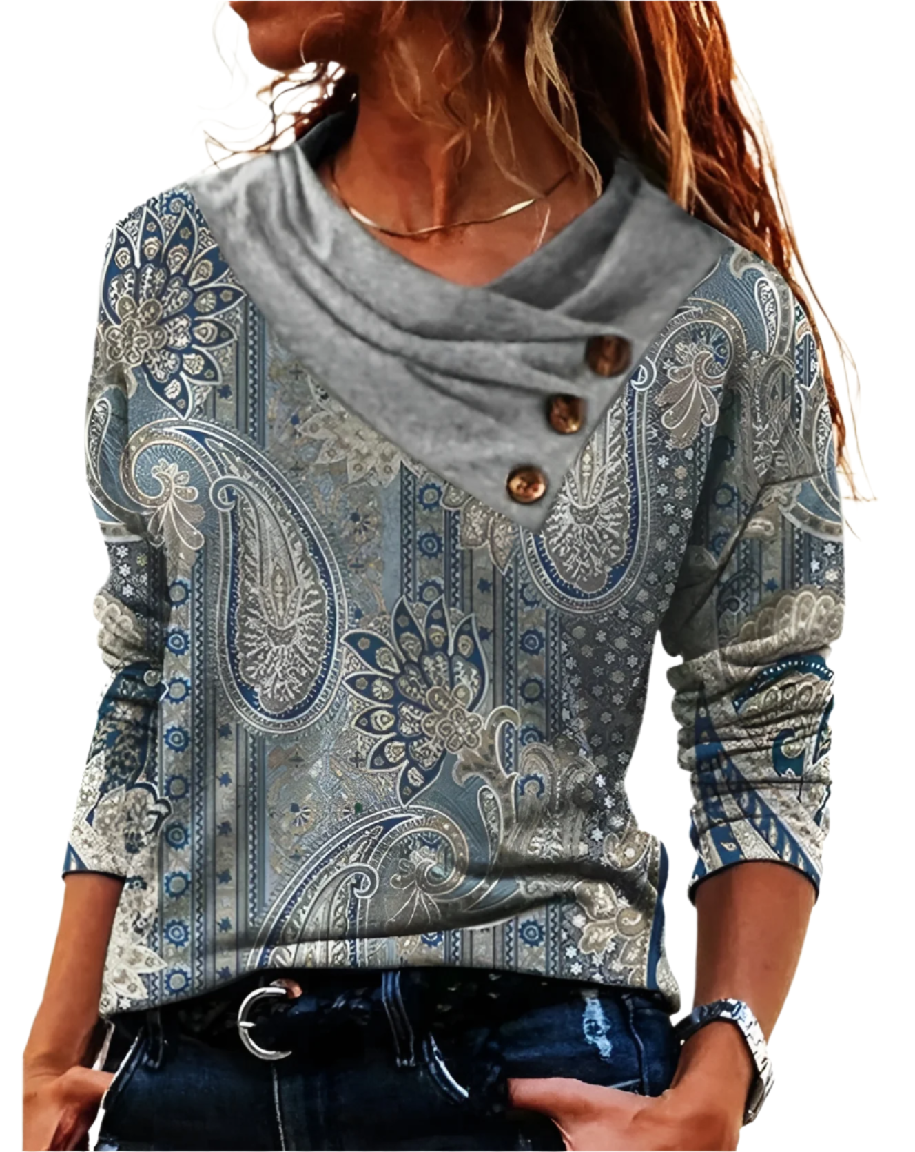 Amara – Retro-Chique Damesblouse met Luxe Uitstraling