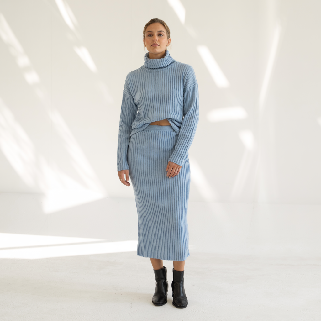 Isabella – Gebreide Twee-Delige Jurkenset voor Dames