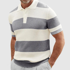 CozyKnit™ gebreide polo met korte mouwen