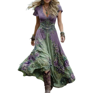 Kim – Elegante bloemenjurk met vloeiende snit