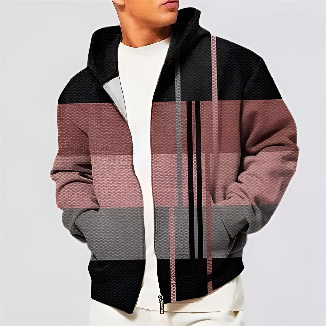 Leonardo – 3D-Print Heren Zip-Up Hoodie Cardigan