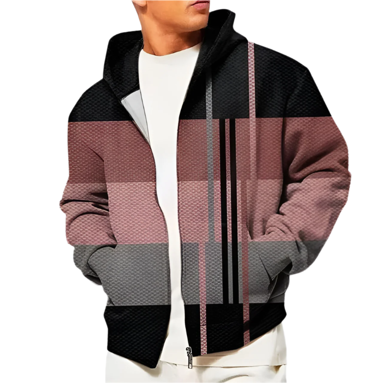Leonardo – 3D-Print Heren Zip-Up Hoodie Cardigan