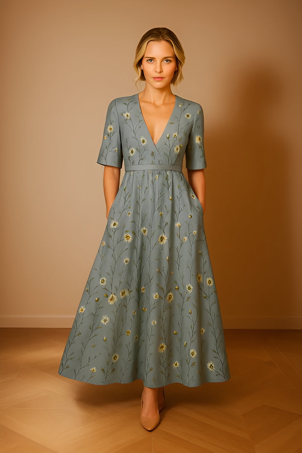 Isabella – Bloemenprint Dames Zomerjurk