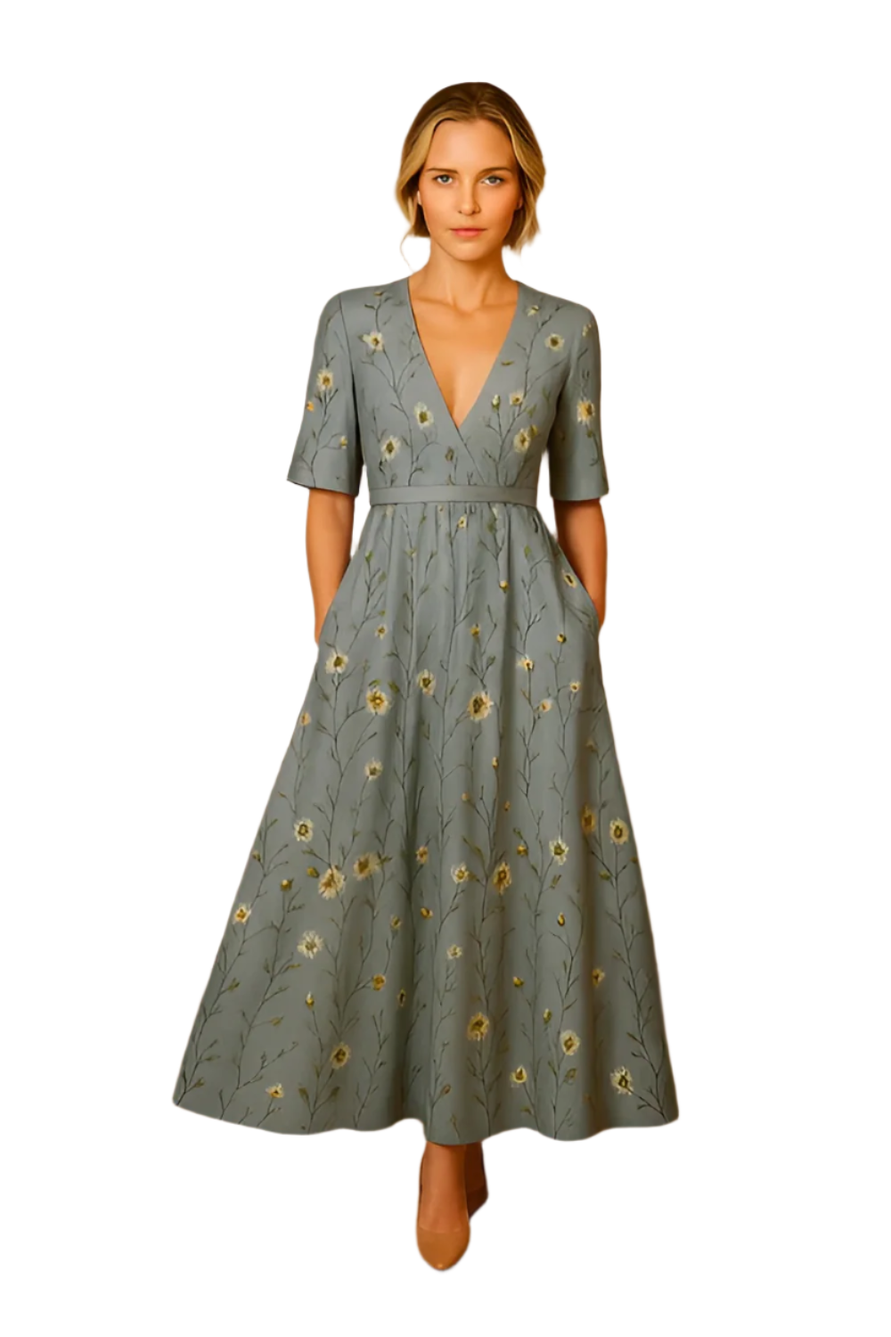 Isabella – Bloemenprint Dames Zomerjurk