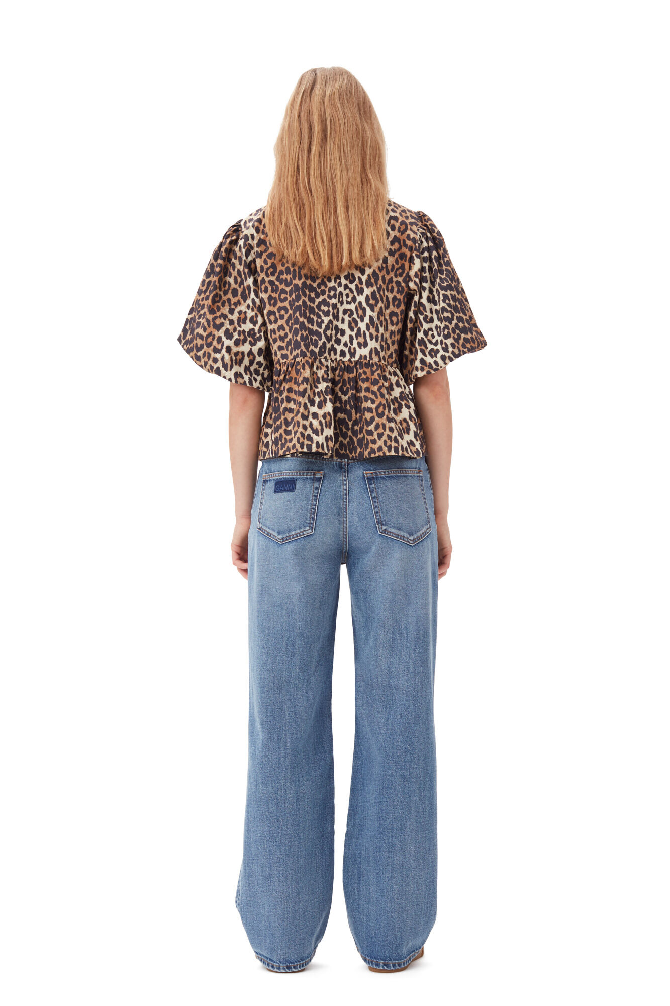 Amélie – Puff-Sleeve Dames Blouse met Strikdetail