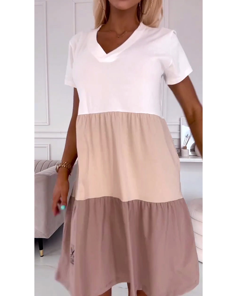 Isabella – Dames Zomerkleed met Kleurvlakken