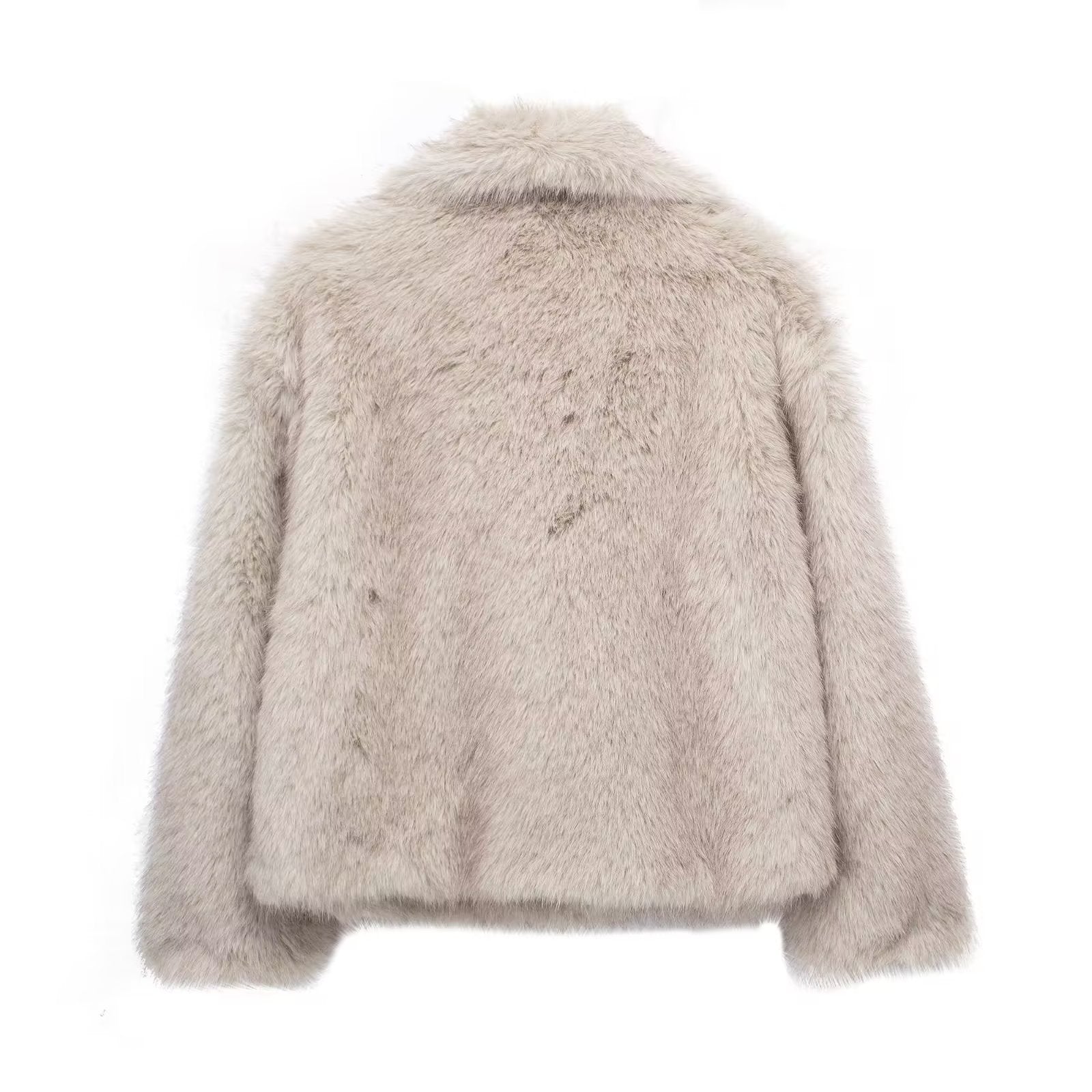 Isabella – Dames Plush Winterjas met Chique Reverskraag