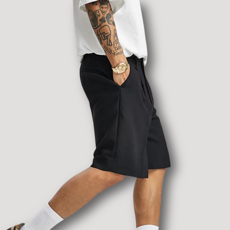 PietraGrigia Casual Rechte Zwarte Zomerse Korte Broek Voor Mannen