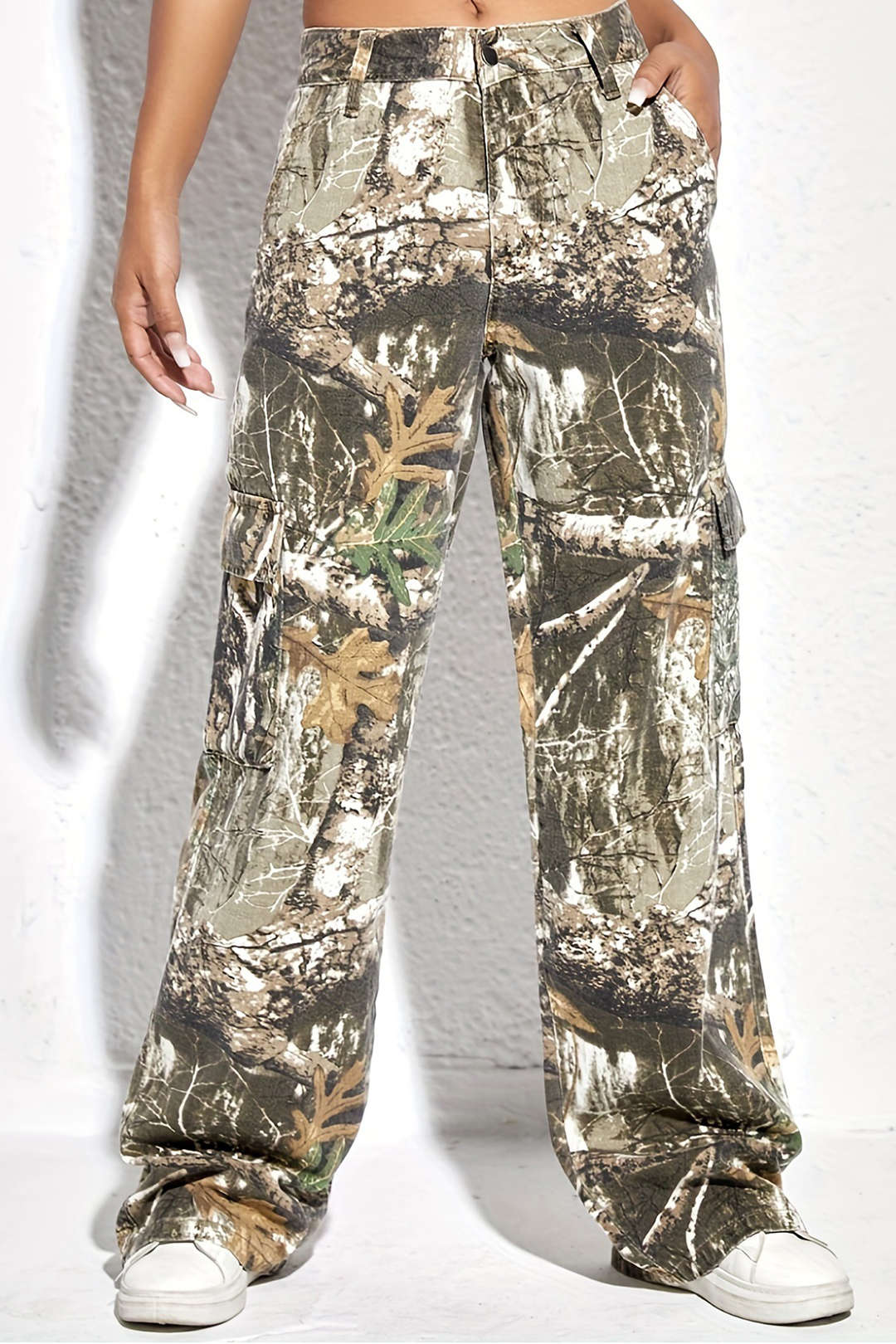 LunaStilo™ Abstracte elegantie ontketend straight leg jeans