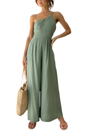 Akira – Soepelvallende en Elegante Dames Jumpsuit van Linnen mix