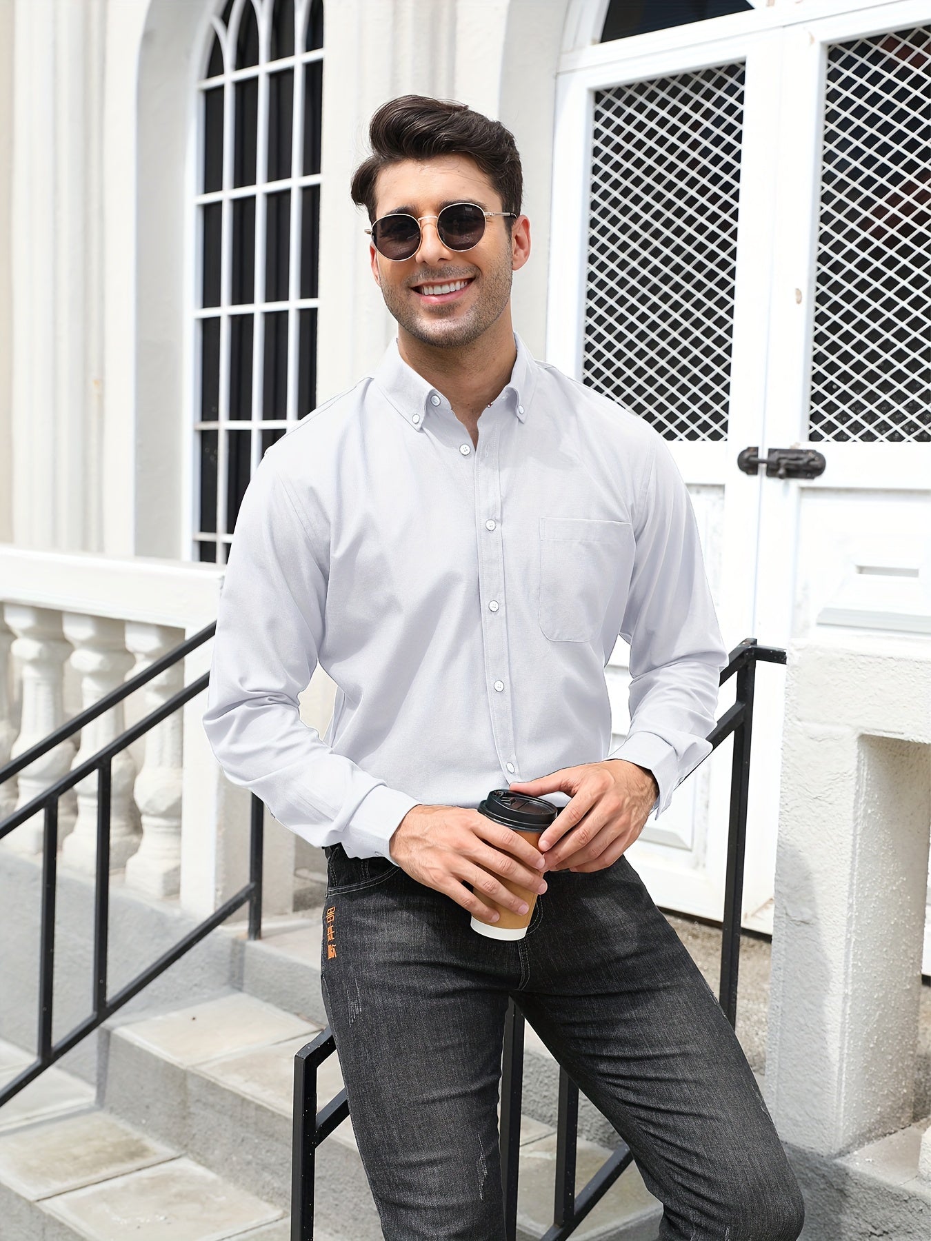 Alessandro – Luxe Egyptisch Katoenen Overhemd voor Heren