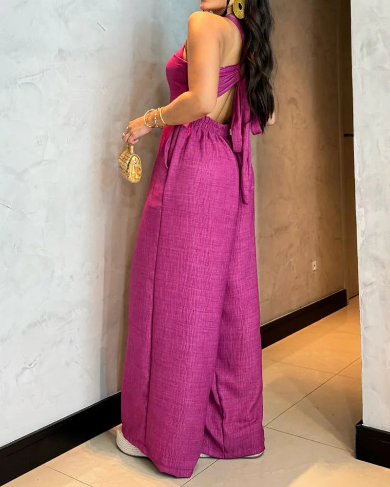 Serena – Mouwloze Dames Jumpsuit met Stijlvolle Details