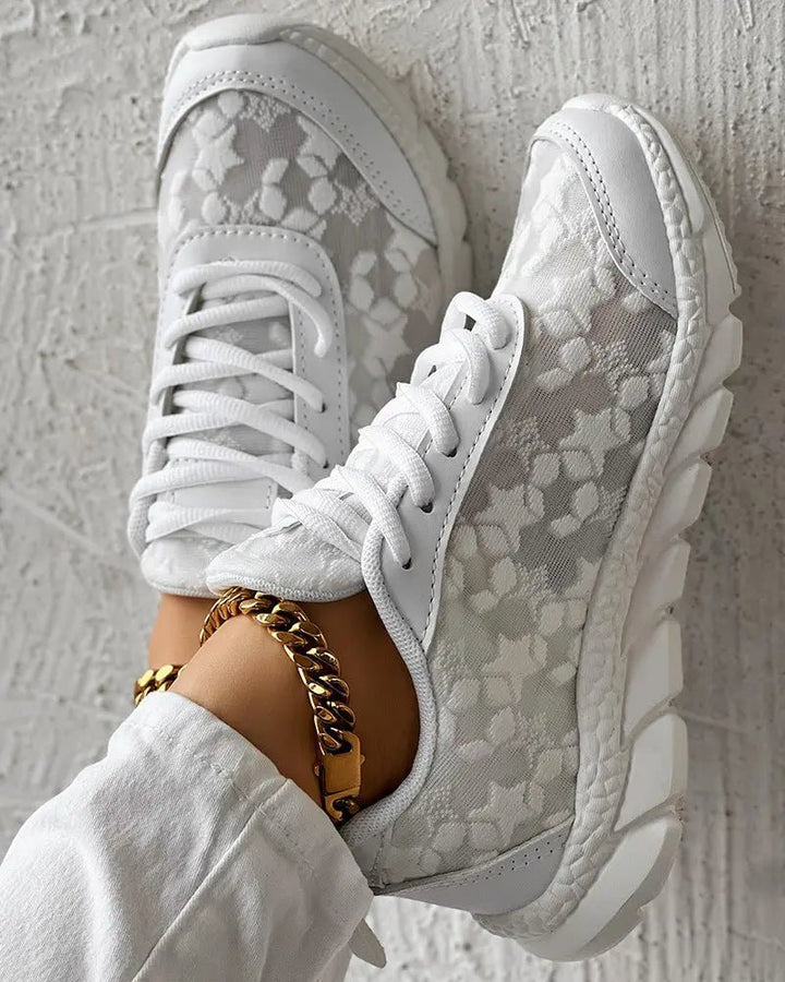 ViolaFiato™ Ademende, veterschoenen met ronde tenen