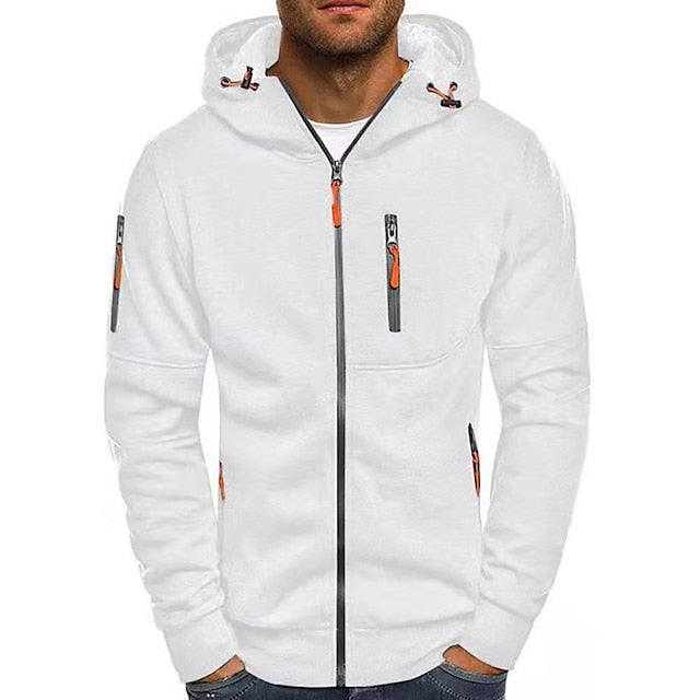 Matteo Adami - Warme hoodie met rits voor heren