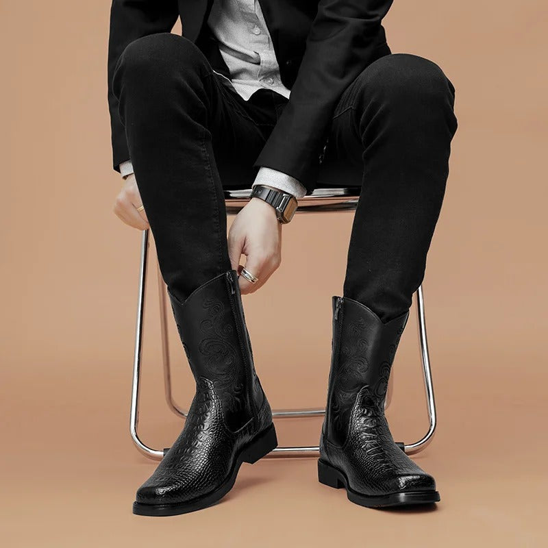 Lorenzo – Tijdloze Leren Roper Herenlaarzen