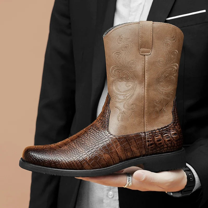 Lorenzo – Tijdloze Leren Roper Herenlaarzen