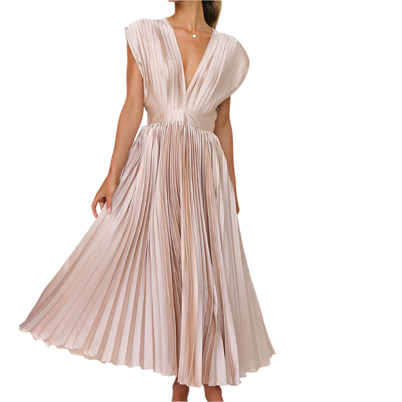 Alessia – Elegante Midi Jurk Voor Bruiloften en Feestelijke Gelegenheden