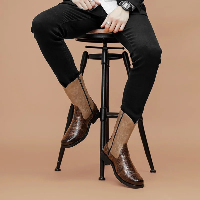 Lorenzo – Tijdloze Leren Roper Herenlaarzen