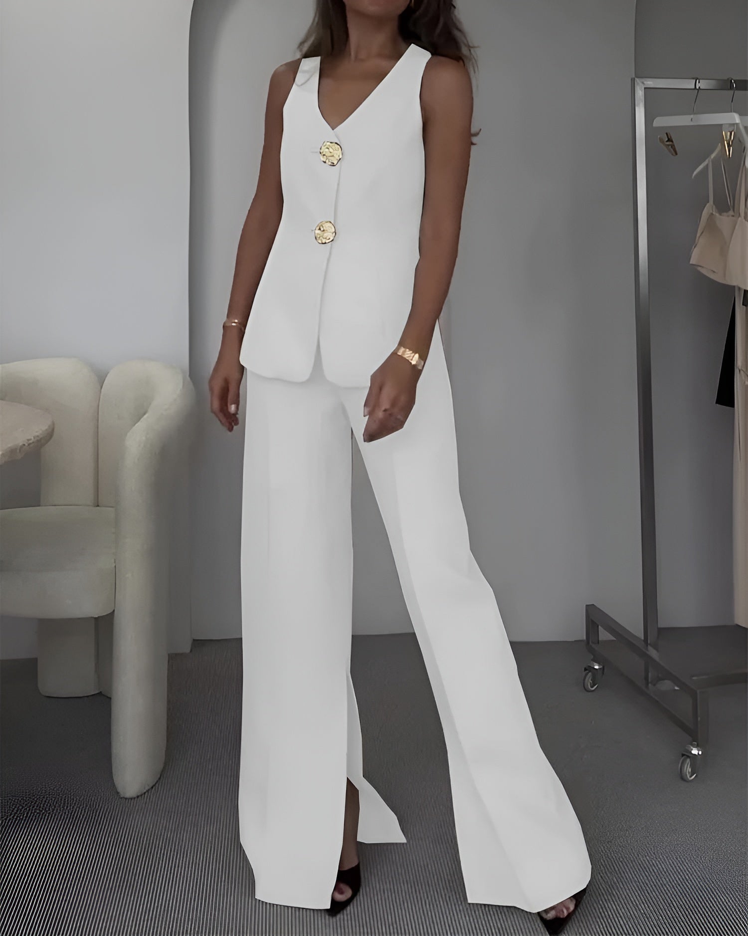 Isabella – Getailleerd Dames 2-Delig Gilet & Broek Set