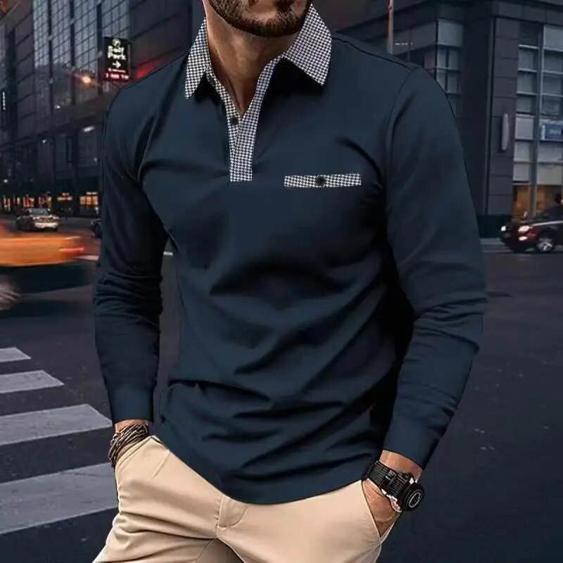 GianniSeta Poloshirt Met Lange Mouwen Voor Mannen