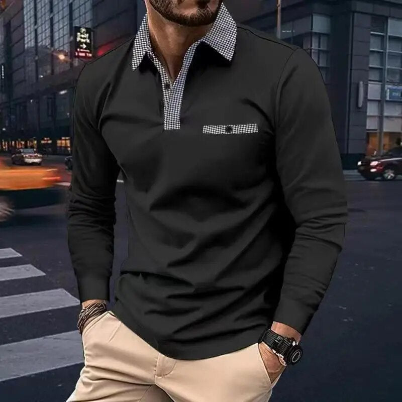 GianniSeta Poloshirt Met Lange Mouwen Voor Mannen