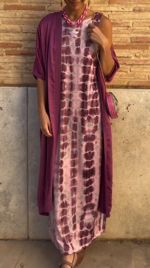 FabioSerafini Gedrukt Satijnen Casual Pak