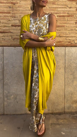 FabioSerafini Gedrukt Satijnen Casual Pak