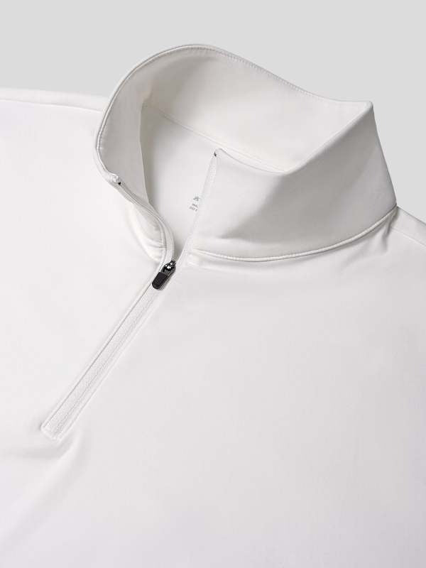 NicolaBianconi T-shirt met halve rits enockhals