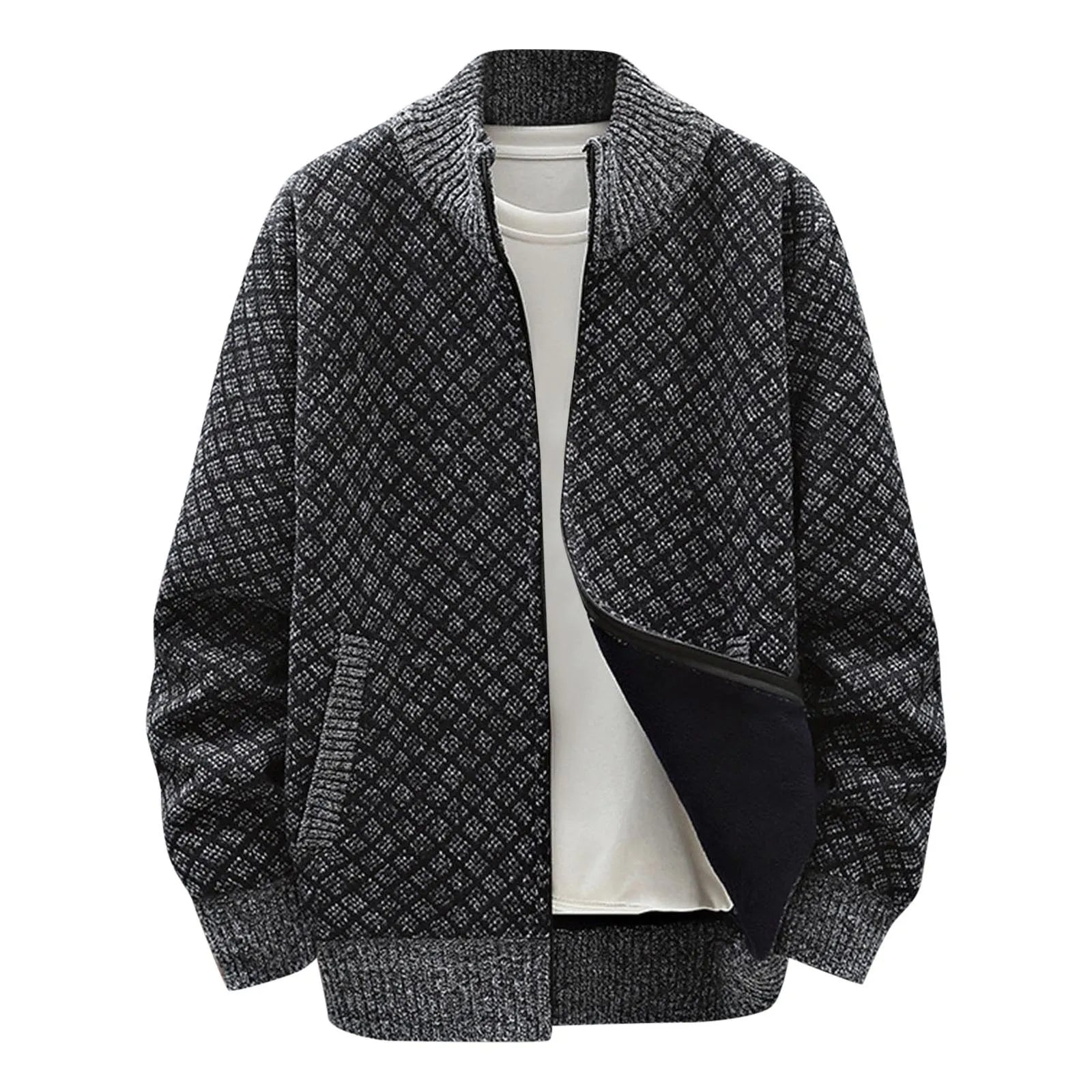 LucianaBortelli Geometrische gebreide trui voor heren