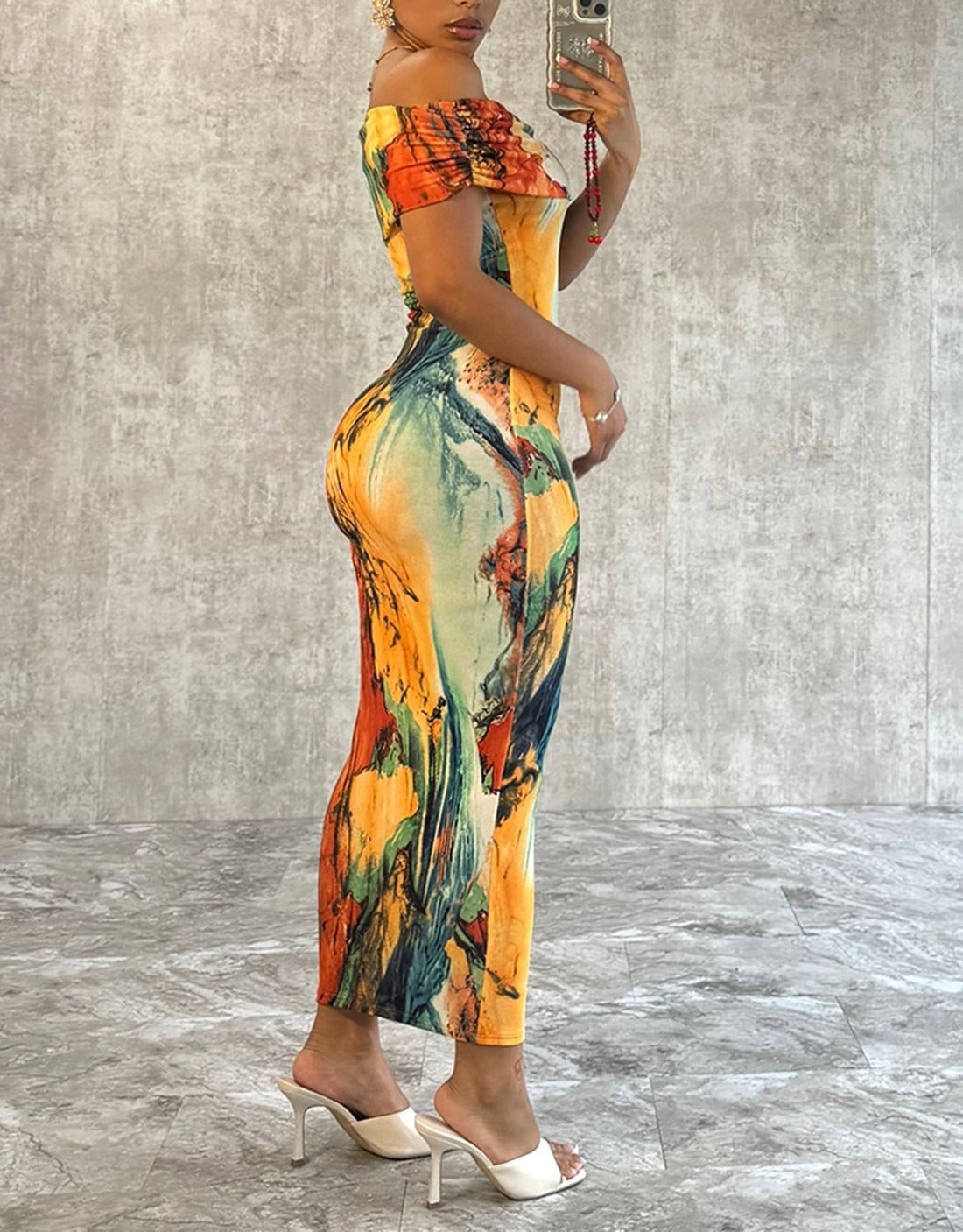 AlessiaVerdi Tropisch Off Schouder