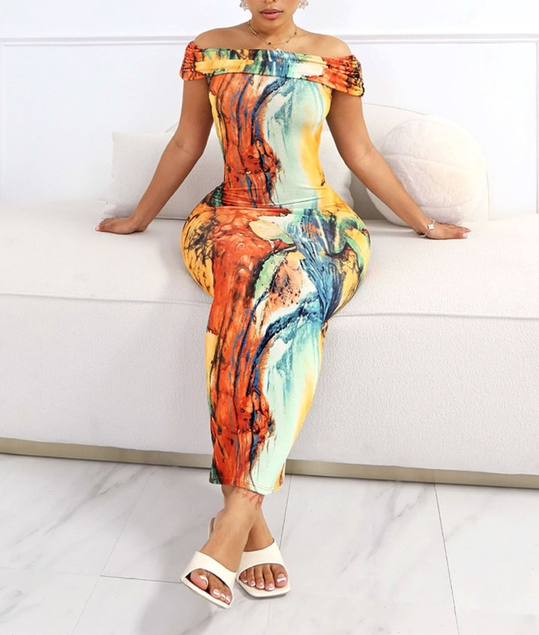 AlessiaVerdi Tropisch Off Schouder