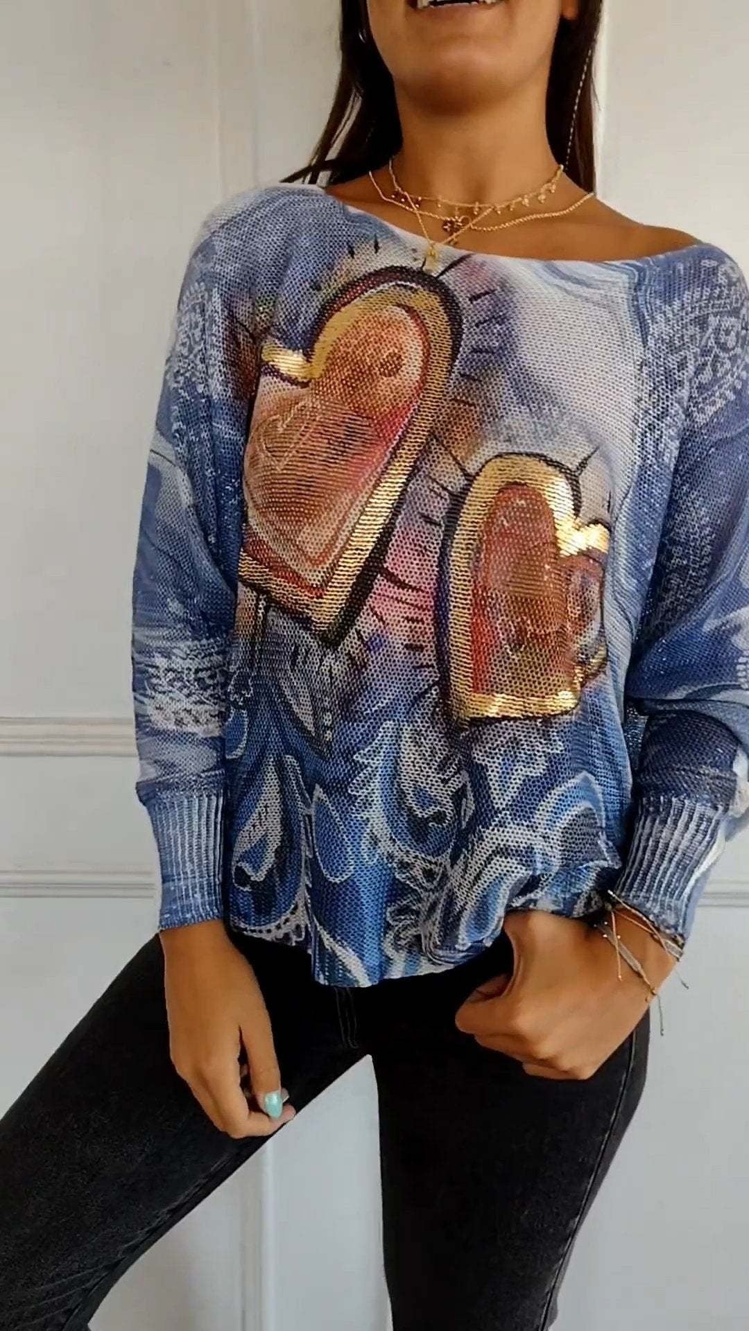SofiaMontini Liefde Bedrukt Top