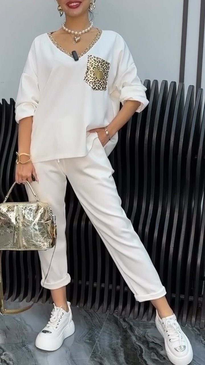 CristianoValenti Luipaardprint Casual Pak