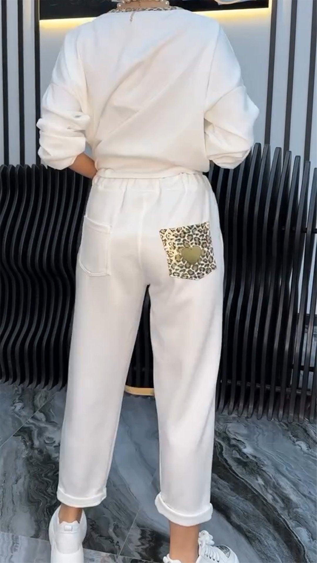 CristianoValenti Luipaardprint Casual Pak