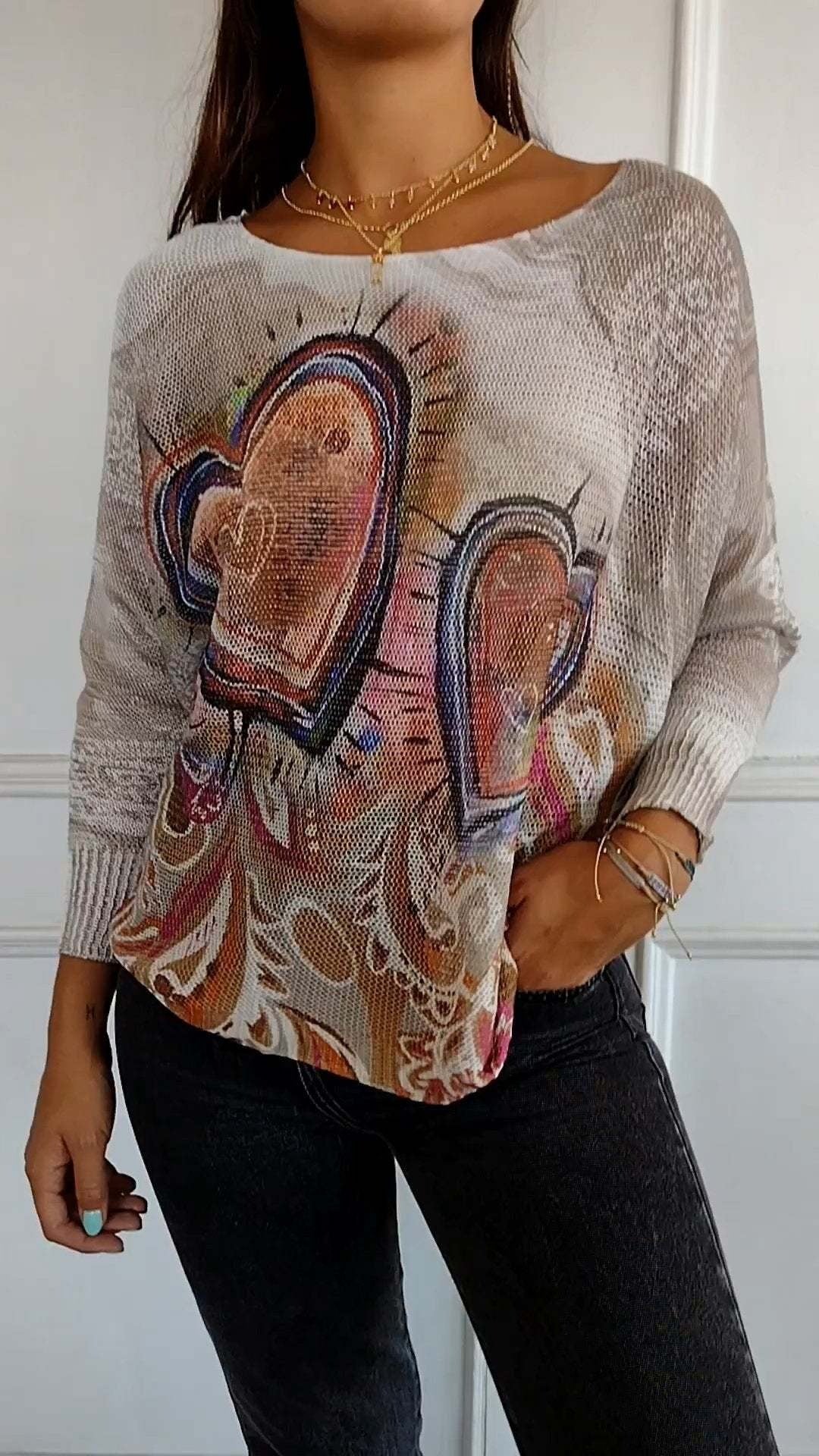 SofiaMontini Liefde Bedrukt Top