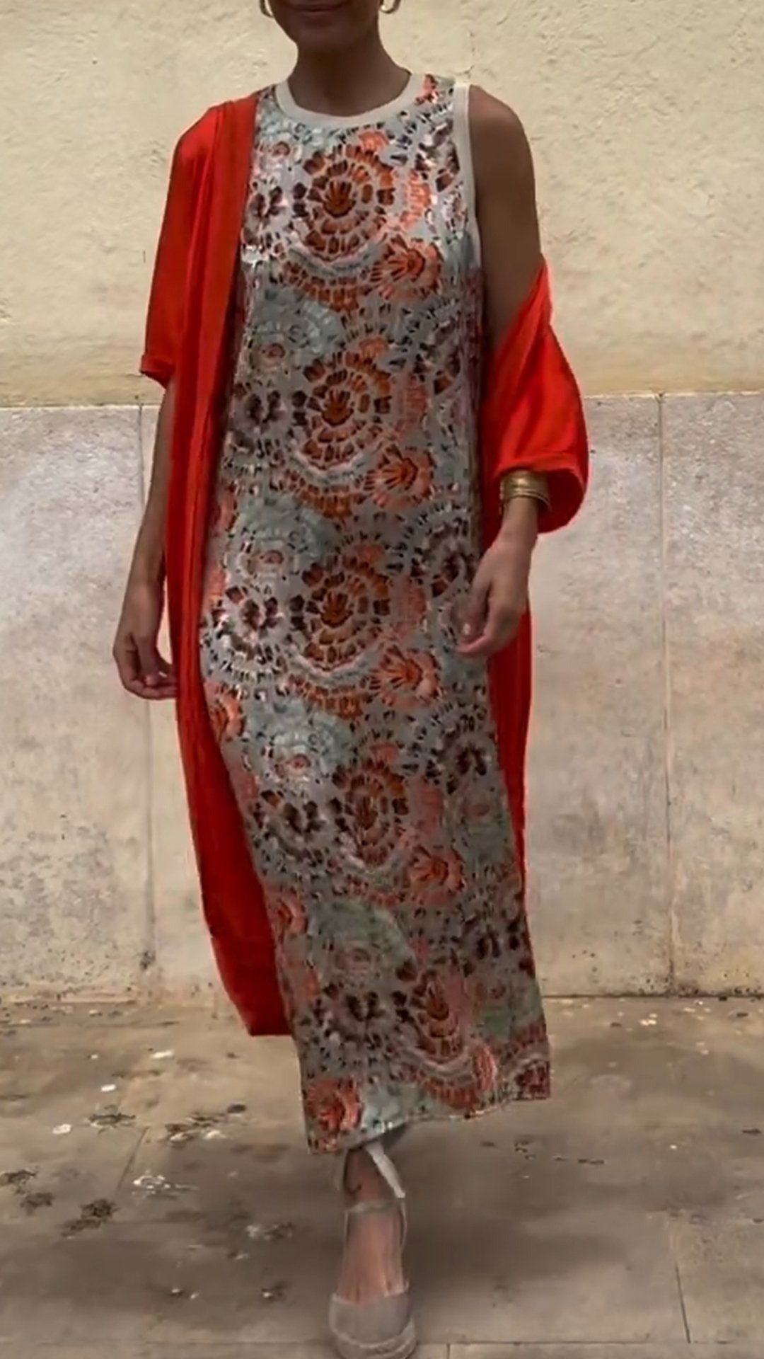 FabioSerafini Gedrukt Satijnen Casual Pak