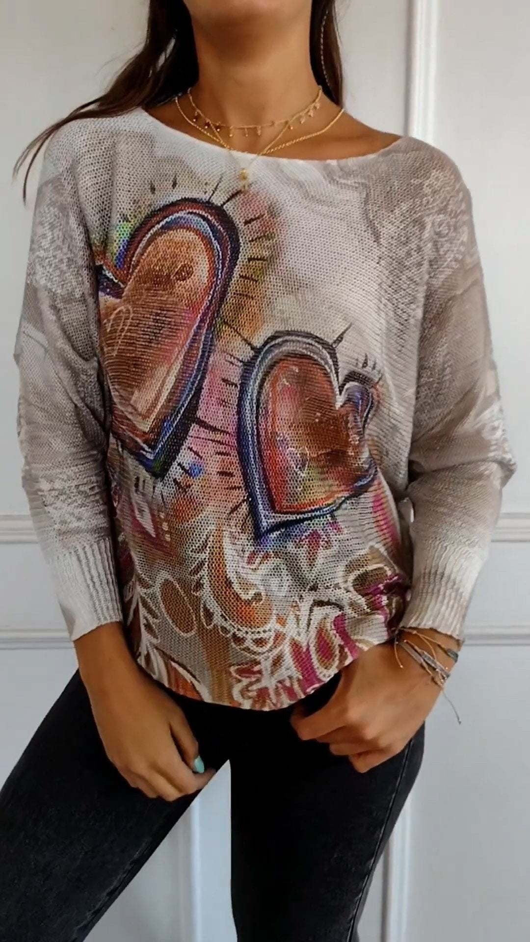 SofiaMontini Liefde Bedrukt Top