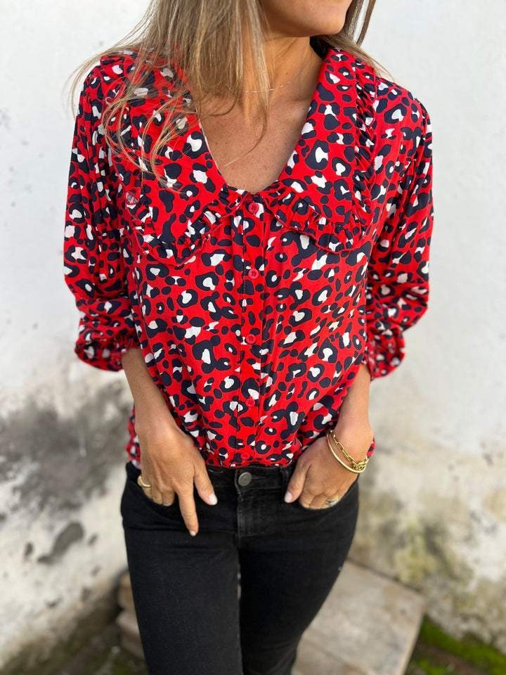 VittorioConti Luipaardprint Casual Overhemd