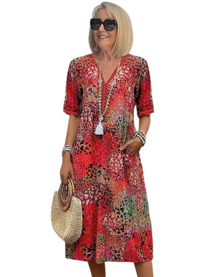 Adelheid – Elegante Dames Midi Jurk