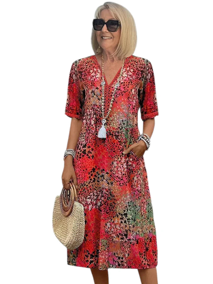 Adelheid – Elegante Dames Midi Jurk